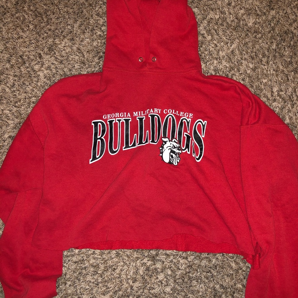 Cropped Bulldog Hoodie